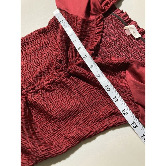 Blush J Women's Burgundy Red Long Sleeve Mini Dress Size Large - Picture 11 of 13
